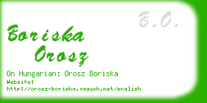 boriska orosz business card